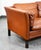 Mid Century Danish Modern Sofa Settee 3 Seater Brown Cognac Leather Denmark MCM For Sale In Sacramento - Image 6 of 12