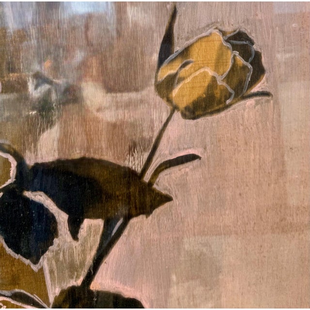 Wood Robert Bery, Large Oil Painting and Emulsion on Wood Robert Bery Hungarian Israeli Modernist For Sale - Image 7 of 15