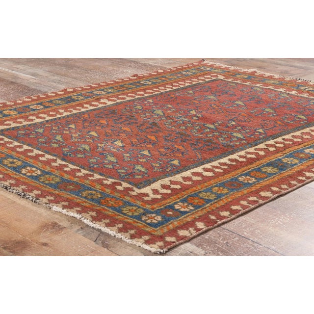 Textile Early 20th Century Antique Persian Malayer Rug, 03'08 X 04'08 For Sale - Image 7 of 10