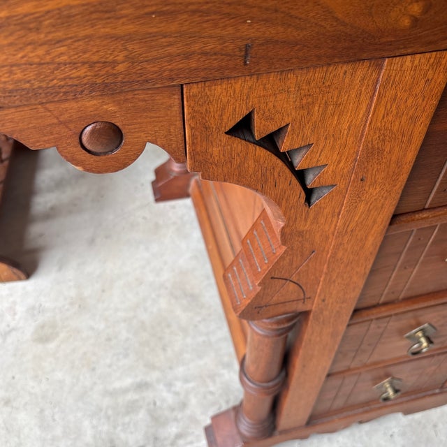 Wood 1900-1909 Victorian Davenport Slant Top Desk For Sale - Image 7 of 10