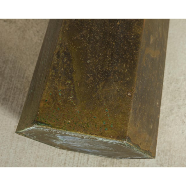 Mid 20th Century Italian Brass Hexagonal Umbrella Stand Waste Basket For Sale - Image 11 of 13