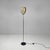 Mid-Century Modern Steel Floor Lamp with Black Round Base, Italy, 1950s For Sale - Image 3 of 16