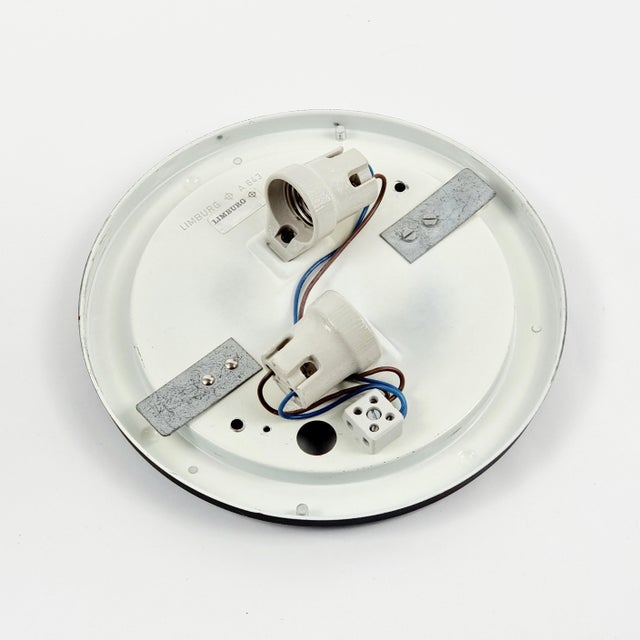 Glass 1970s Mid-Century Modern Glass Flush Mount/Ceiling Light From Limburg For Sale - Image 7 of 8