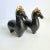 Vintage Tang Horses 1960s Mid Century Asian Modern Black & Gold Glaze A Pair. Thought to be hobbyist pieces inspired by...