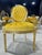 2020s Baroque Golden Yellow Velvet Chair With Exquisite Gold Leaf Details For Sale - Image 5 of 10