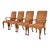 Baker Furniture Stately Homes Georgian Carved Mahogany Open Arm Library Chairs, Set of Four For Sale