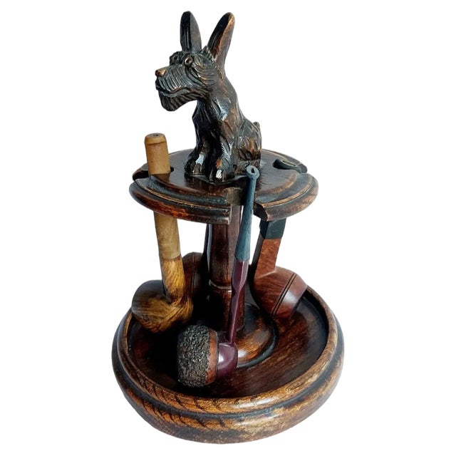 Tobacco Pipe Stand with Scotty Dog For Sale