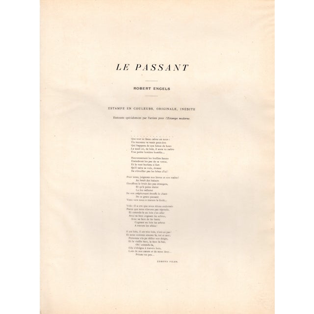 Robert Engels, Le Passant, 1898, Lithograph on Paper For Sale - Image 9 of 12