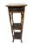 Elegant vintage faux bamboo accent table / plant stand featuring hand-painted chinoiserie floral details and a functional...