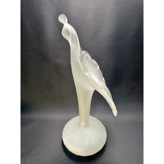 Mid 20th Century Mid-Centery Modern Italian Stelvia Frost Glass Jack in the Pulpit Vase For Sale - Image 5 of 10