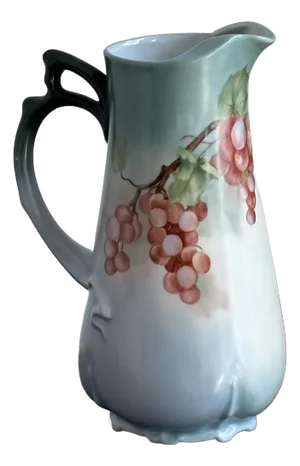 Limoges-Style Hand Painted Porcelain Pitcher