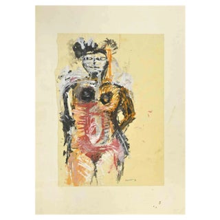Sergio Barletta, Matador, Mixed Media Painting, 1989 For Sale