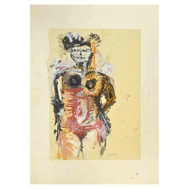 Sergio Barletta, Matador, Mixed Media Painting, 1989 For Sale