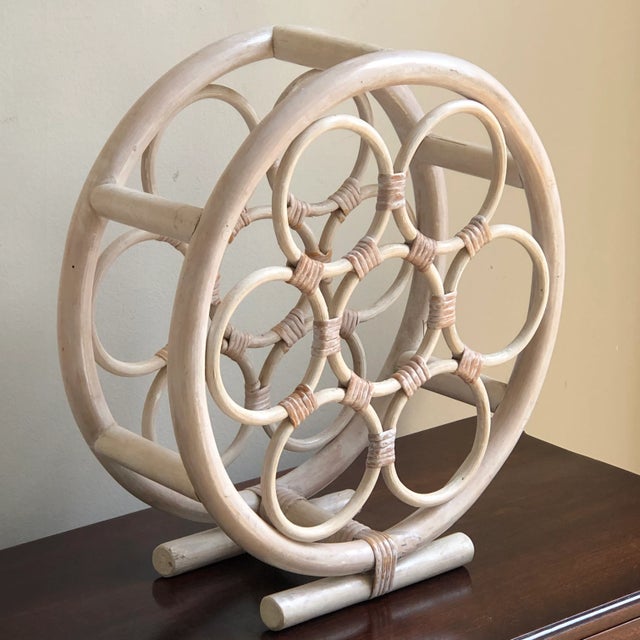 1970s Bentwood Bamboo Circular Wine Rack For Sale - Image 10 of 13