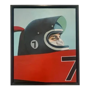 2007 "Driver Number 7" Realist Professional Race Car Driver Portrait Oil Painting by Hogan Brown, Framed