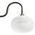Mid-Century Modern Cast Iron Wall Light with White Opaline Glass Shade For Sale - Image 5 of 9