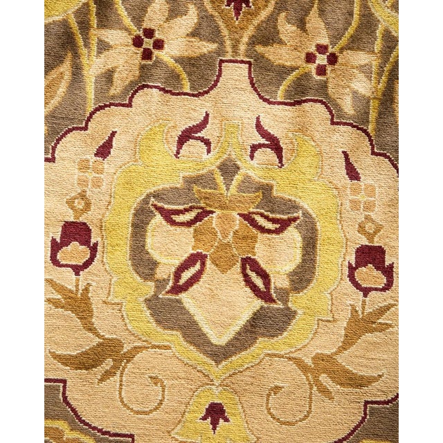 Traditional Mogul, One-of-a-Kind Hand-Knotted Area Rug in Brown, 9' 0" x 12' 2" For Sale - Image 3 of 8