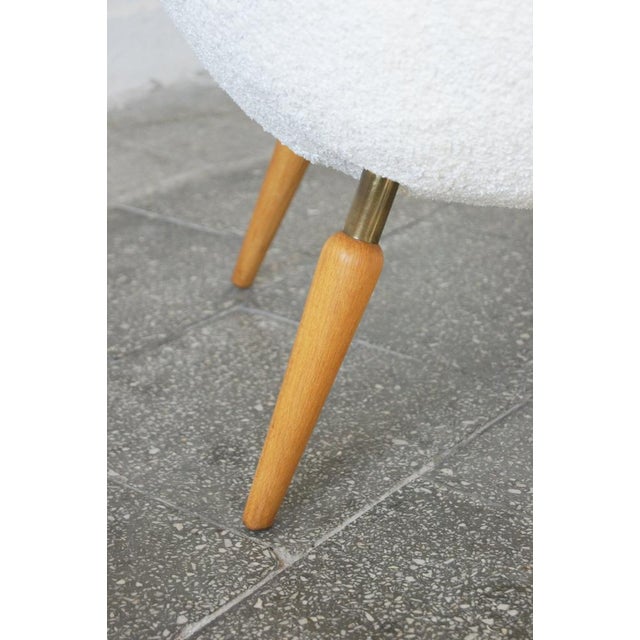 Brown Lounge Chair with Boucle Fabric by Fritz Neth for Correcta, 1950s For Sale - Image 8 of 11