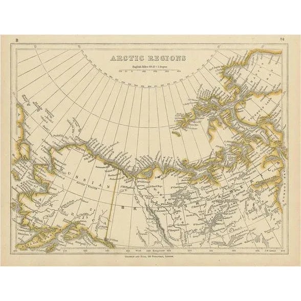 Mid 19th Century Antique Map of the Arctic Regions by Lowry 1852 For Sale - Image 5 of 5