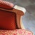 Brown Louis XVI Style 3-Seater Bench with Damask Upholstery from Balzarotti Paris For Sale - Image 8 of 14