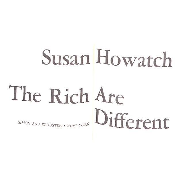 HOWATCH, Susan [658] pp. Simon and Schuster 1977 8 1/2" x 5 3/4" Jacket painting by George Stavrinos When ambitious,...