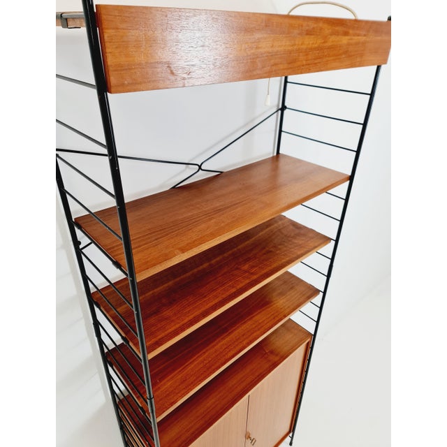 Free Standing String Shelf-System in Teak from WHB Germany, 1950s For Sale - Image 10 of 18