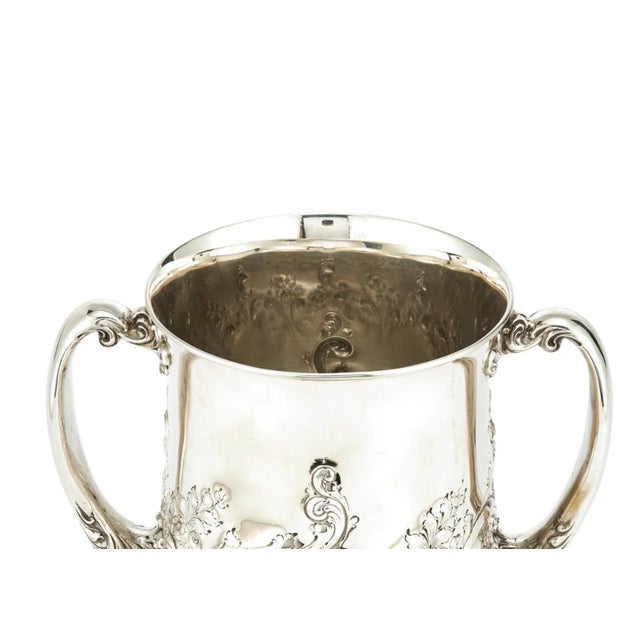 American Early 20th Century Sterling Silver / Gold Wash Interior Two Handled Vase For Sale - Image 3 of 10