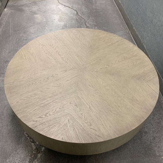 Restoration Hardware Machinto Round Coffee Table Chairish