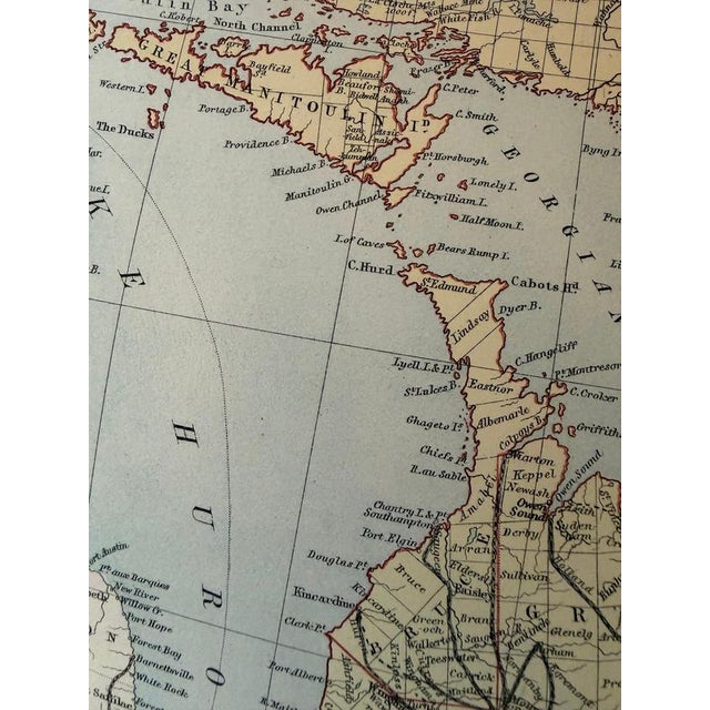 Antique Map of Northern by Bartholomew, 1882 For Sale - Image 11 of 12