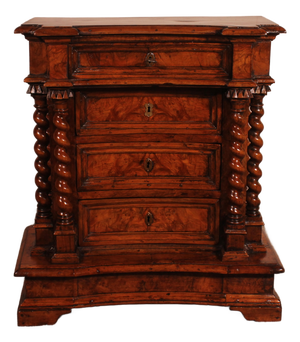 Italian Renaissance Oratory in Walnut and Burl Walnut