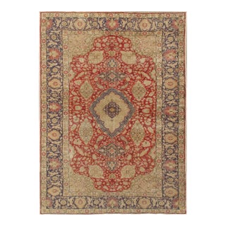 Vintage Circa 1950 Lightly Distressed Sivas Area Rug 6'6 X 9' For Sale