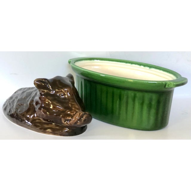 Farmhouse French Boar Ceramic Tureen For Sale - Image 3 of 7