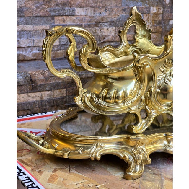 French Rococo Gold Centerpiece Bowl – Aladdin Style Bronze Vessel For Sale - Image 4 of 4