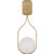 Jodo 19" Single Sconce in Hand-Rubbed Antique Brass with White Glass Designer: Windsor Smith Finish: Hand-Rubbed Antique...