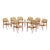Set of Eight Mid Century Modern Open Arm Chairs, C. 1960 For Sale