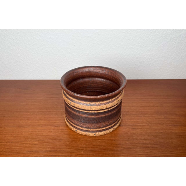 Mid-Century Modern Danish Studio Pottery Planter by Tue Poulsen Keramik for Luwasa, 1960s For Sale - Image 6 of 13