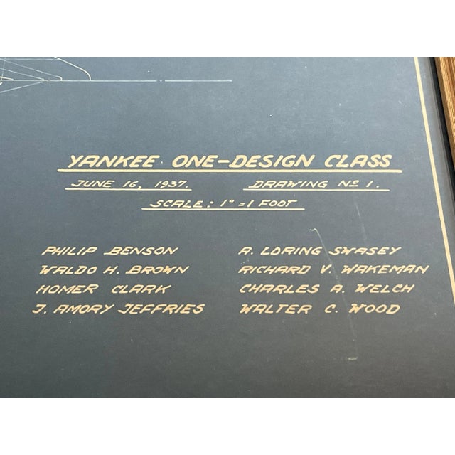 W. Starling Burgess Yankee One Design Class Blueprint For Sale In Boston - Image 6 of 9