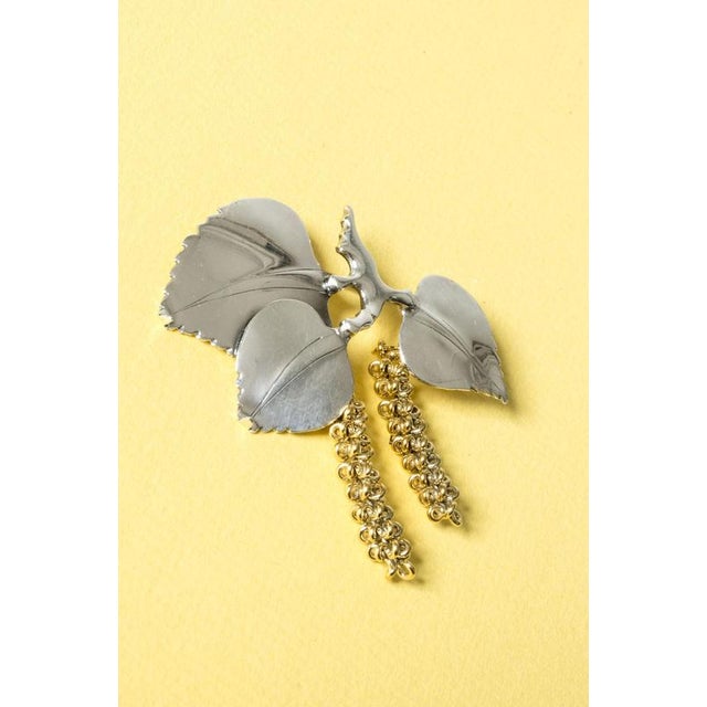 Gilded Silver Brooch by Gertrud Engel, 1948 For Sale - Image 4 of 8