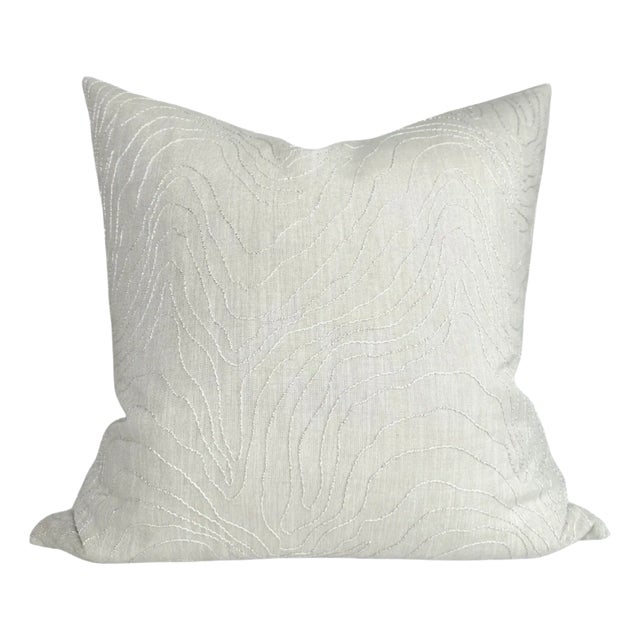 Formation Woven Pillow Cover in Oyster, 20x20 Pillow For Sale