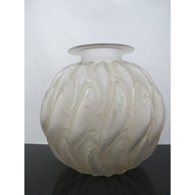 Rene Lalique France Marisa Fish Smoky Sepia Tone Art Deco Glass 9 1/2" Vase For Sale In Portland, OR - Image 6 of 17