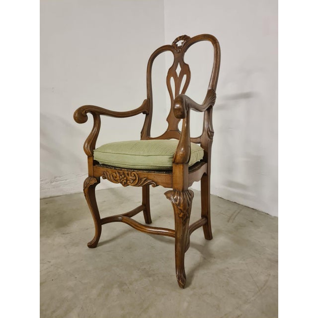 Set of Baroque Style Walnut High Chairs, 18th Century For Sale - Image 4 of 18