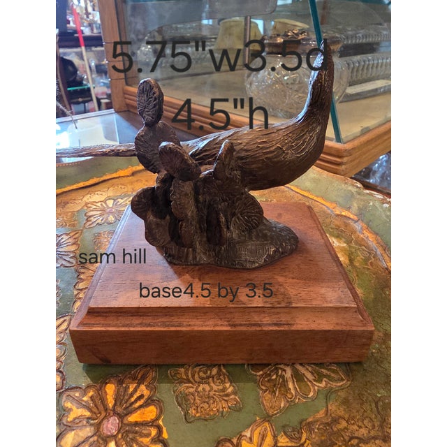 Small Bronze Roadrunner Statue For Sale In San Antonio - Image 6 of 9
