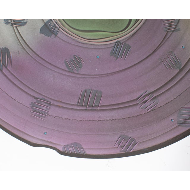 Postmodern Studio Pottery Wall Charger by Jim Kemp For Sale - Image 3 of 7