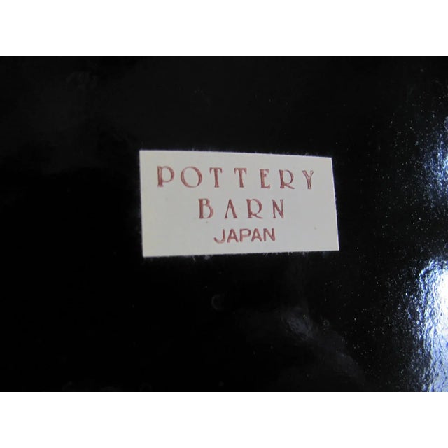 Vintage Pottery Barn Rectangular Serving Trays in Black Made in Japan