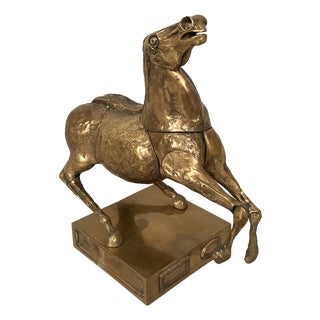Bruno Cassinari and Miguel Berrocal, Italian Modern Sculpture of Horse, 1973, Bronze For Sale