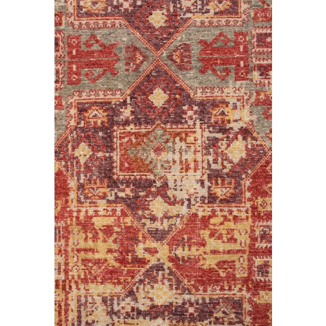 Traditional Rug & Kilim’s Distressed Classic Style Rug in Red, Beige-Brown Medallion Pattern For Sale - Image 3 of 6