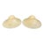 Vintage Art Deco Ivory Opalescent Ribbed Glass Pendant Light Shades, Three-Chain Ceiling Fixture Shades - a Pair For Sale