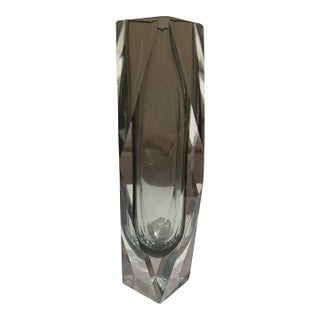 Murano Art Glass Vasesmoky Grey Sommerso Submerged Technique Mandruzzato For Sale