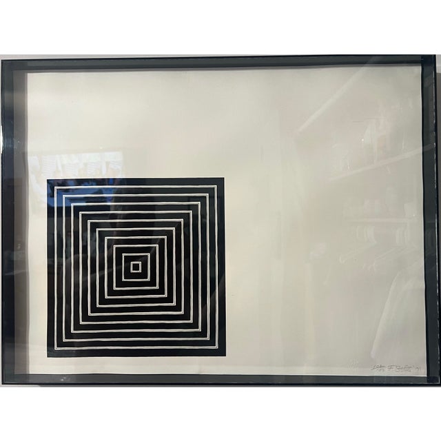 Minimalist artist Frank Stella (1936 - 2024). Screen print in black and grey, on Fabriano wove Signed, dated and numbered...