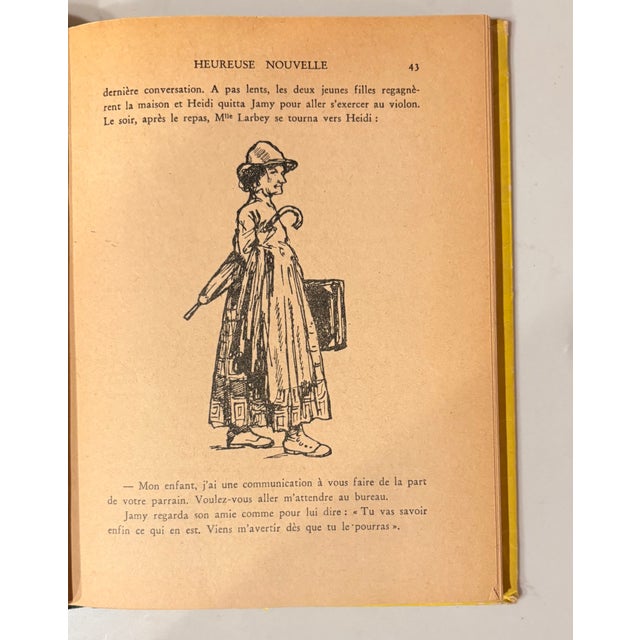 1950’s French Language Edition of Johanna Spyri’s Classic Heidi Series- Set of 3 For Sale - Image 12 of 18